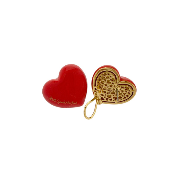 KATE SPADE New York Heart You Statement Studs || Red - Picture 5 of 8